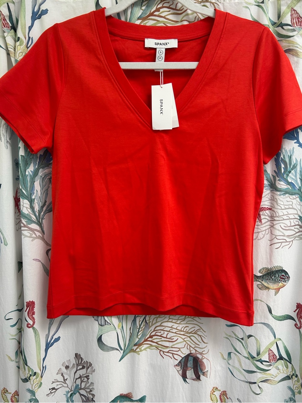 SPANX Cool Cotton V-neck Tee